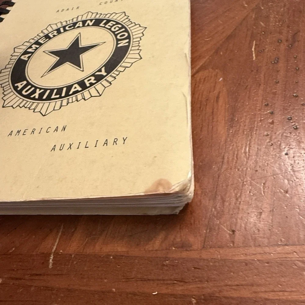 American Legion Auxiliary Cookbook Adair County Iowa Recipes VTG 1981